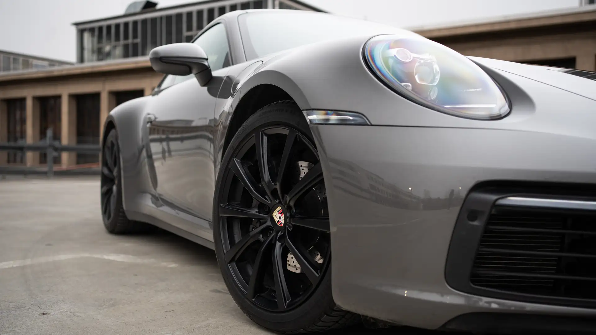 The wheel of our Porsche 911 Carrera Coupe in detail.